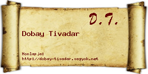 Dobay Tivadar névjegykártya